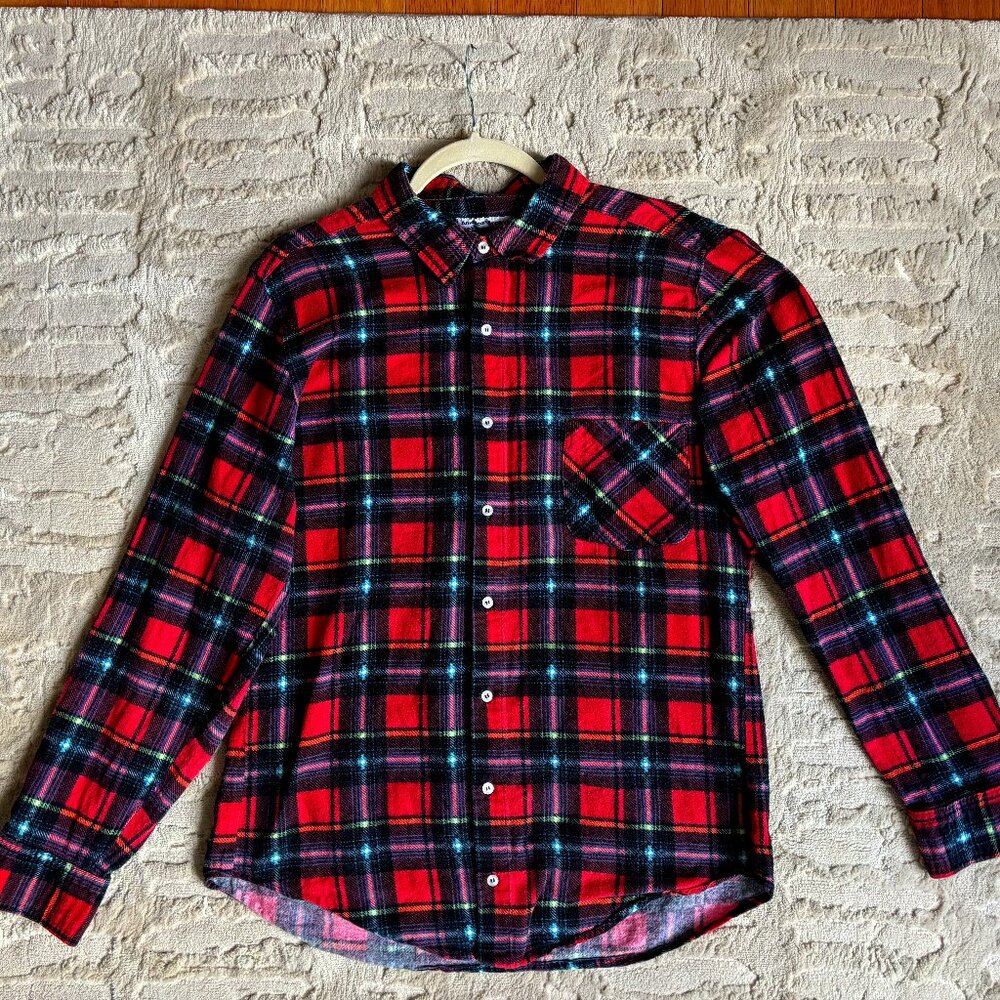 American Apparel Men's Flannel Shirt (XL) Long Sleeve Button Down